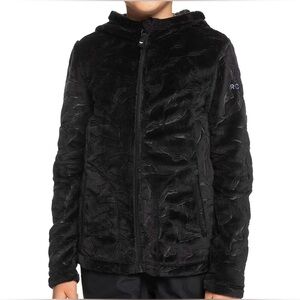 Roxy girls warm flight zip fleece black